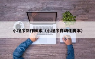 新泰小程序制作脚本（小程序自动化脚本）
